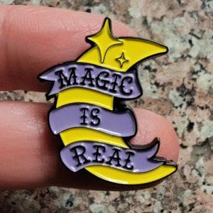 *2 for $13* "Magic is Real" Crescent Moon Design Enamel Pin
